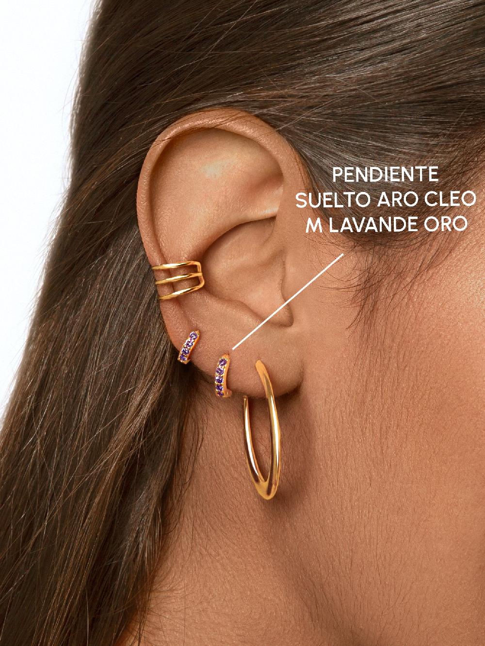 singularu Pendiente Suelto Aro Cleo M Lavande Plata Baño Oro Solo queda un día