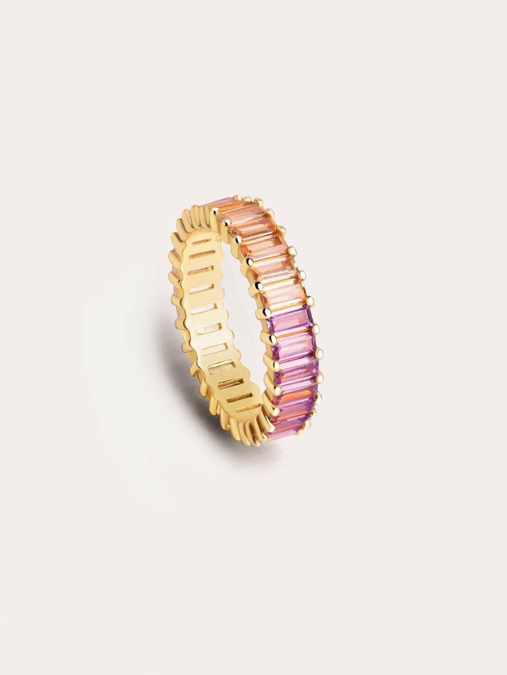 singularu Anillo Sia Colors Plata Baño Oro Tienda de fábrica