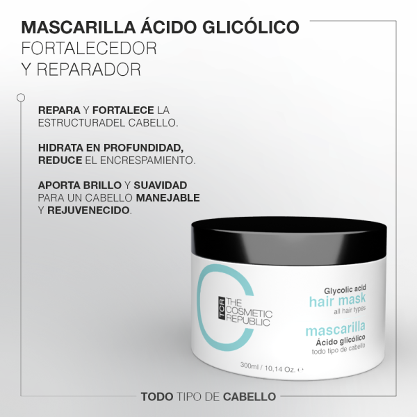 the cosmetic republic Glycolic acid hair mask Devoluciones gratuitas