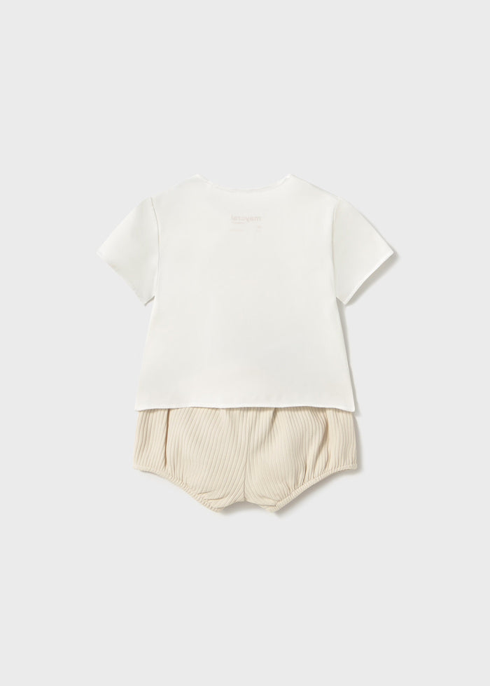 tiamia Conjunto pantalón corto y camiseta osito recién nacido Oferta especial
