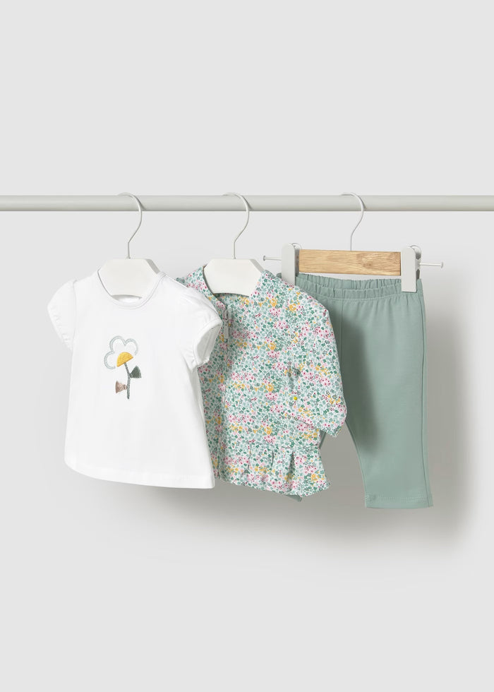 tiamia Chándal con camiseta flores recién nacida Últimos 3 días