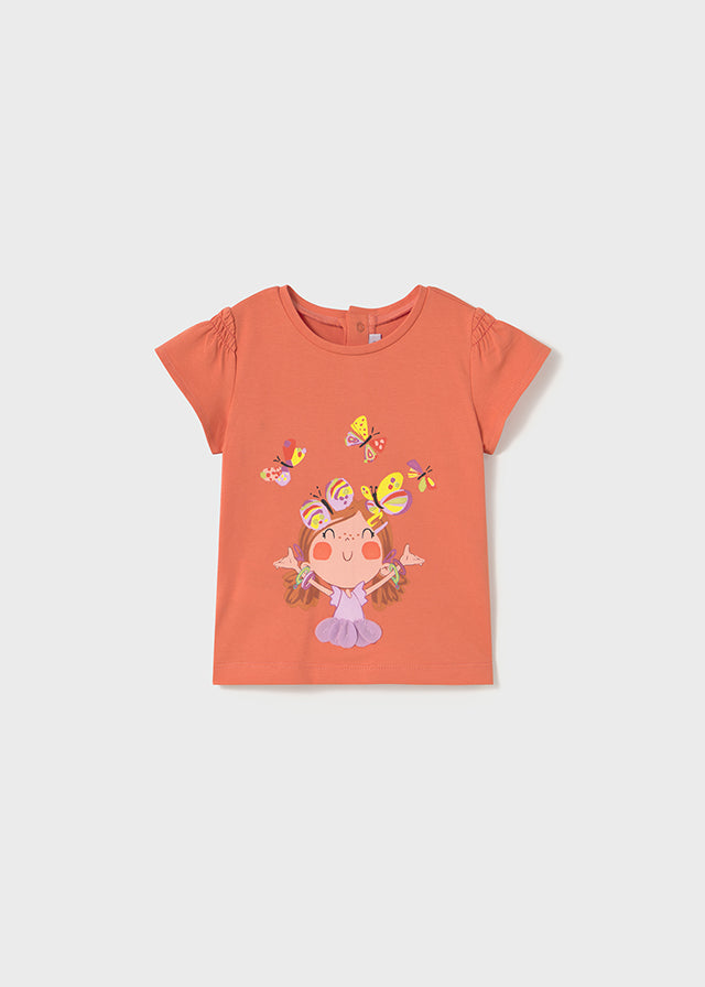 tiamia Camiseta m/c bordado bebé niña