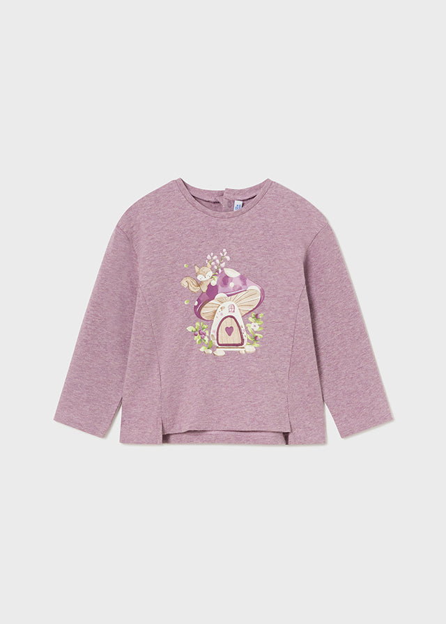 tiamia Camiseta m/l aplique bebé
