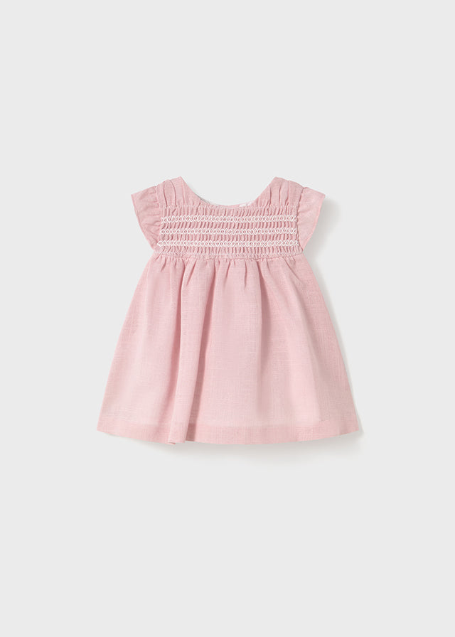 tiamia Vestido nido de abeja recién nacida