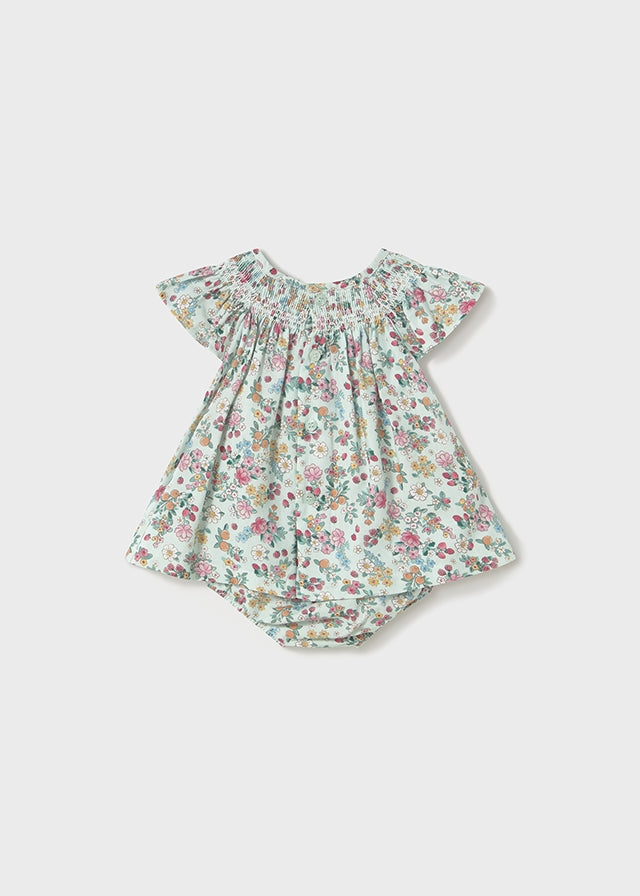 tiamia Vestido con cubrepañal florecitas recién nacida 2025