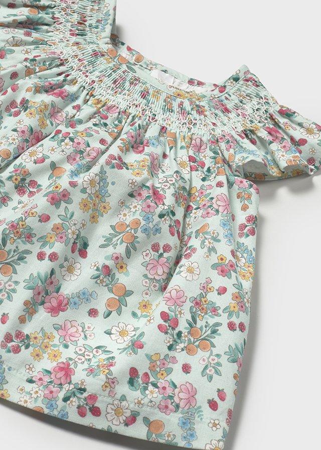 tiamia Vestido con cubrepañal florecitas recién nacida 2025