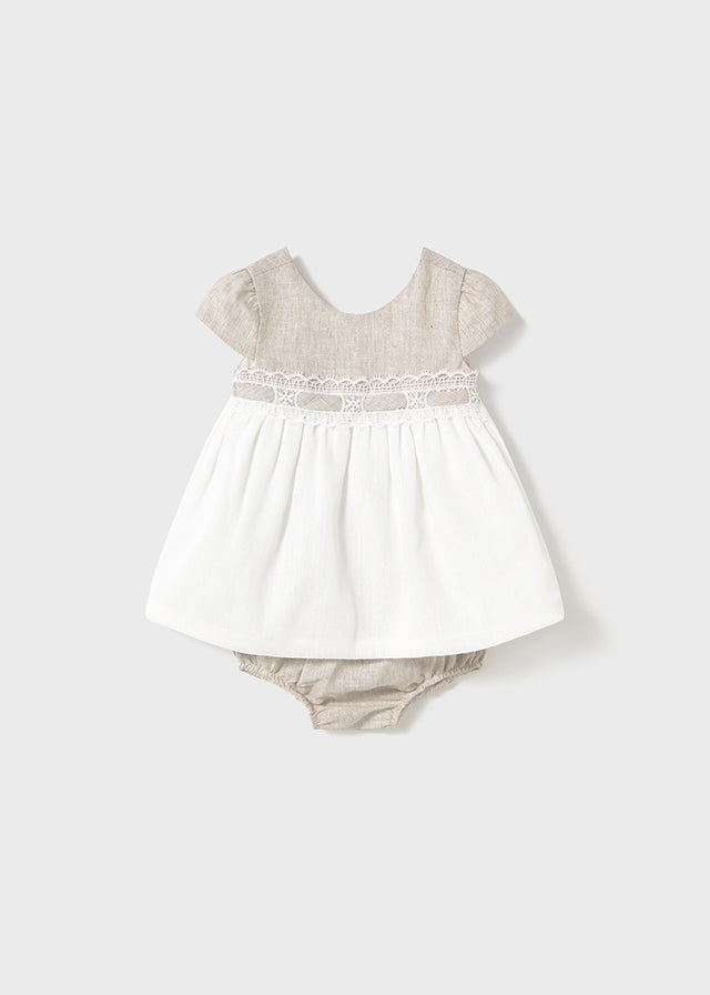 tiamia Vestido con cubrepañal combinado ceremonia recién nacida En línea
