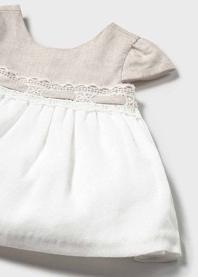 tiamia Vestido con cubrepañal combinado ceremonia recién nacida En línea