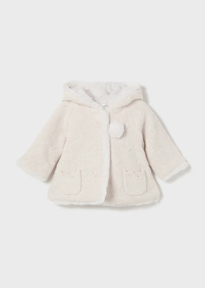tiamia Chaqueta tricot con pelo recién nacida