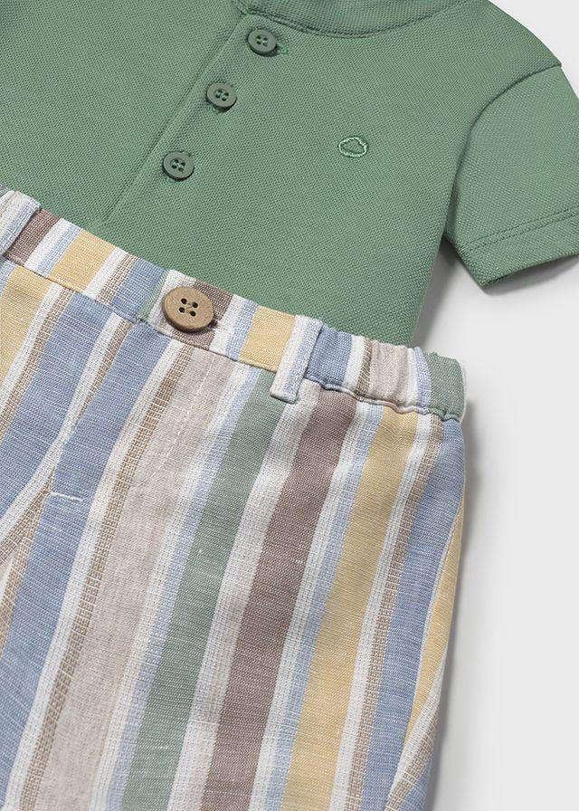 tiamia Conjunto pantalón corto y polo recién nacido Liquidación