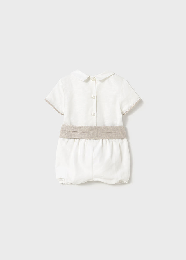 tiamia Conjunto ceremonia pantalón corto y camisa recién nacido Tienda de fábrica