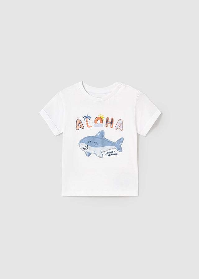 tiamia Camiseta m/c aplique bebé