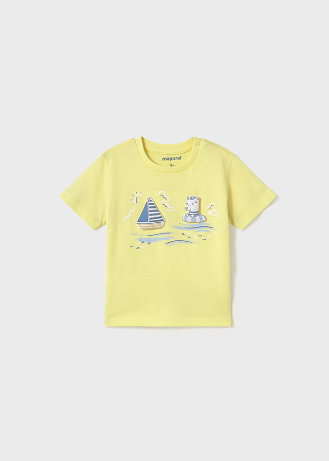 tiamia Camiseta m/c apliques bebé niño