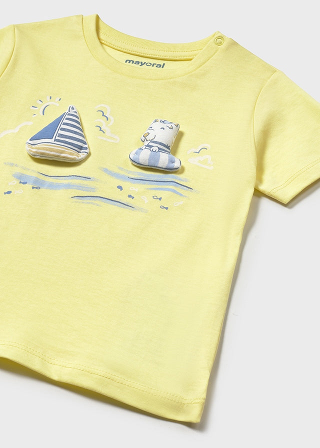 tiamia Camiseta m/c apliques bebé niño Precios de Black Friday