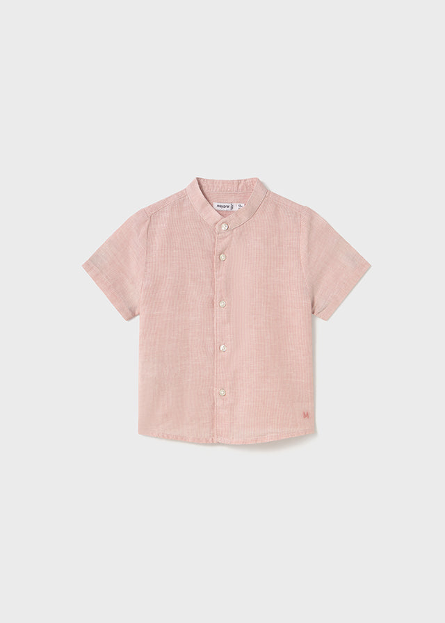 tiamia Camisa cuello mao con lino bebé
