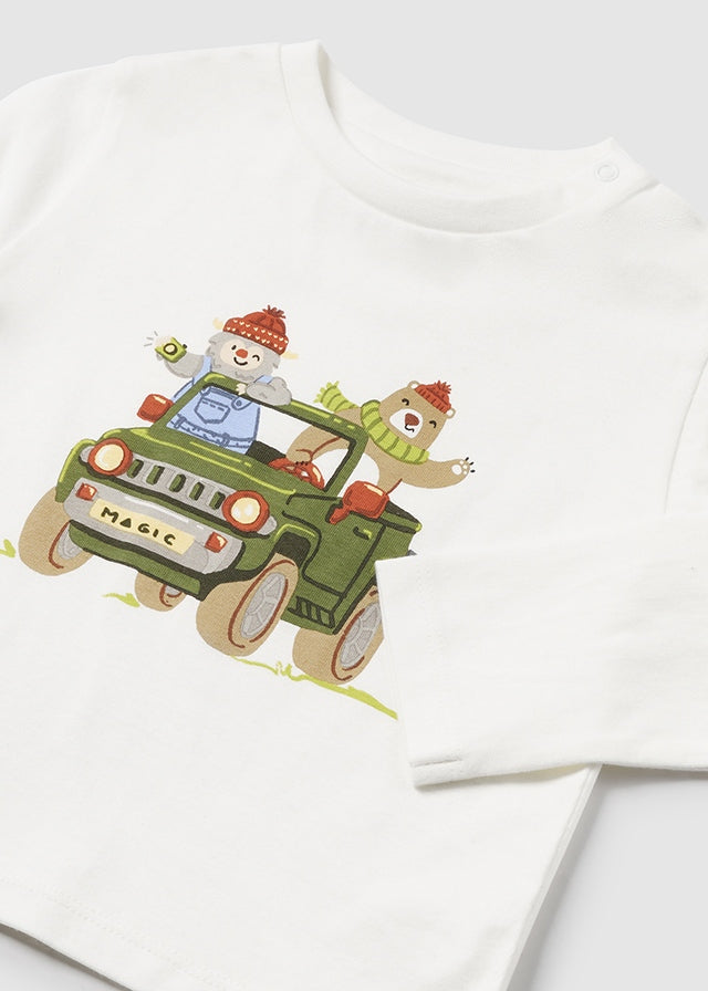 tiamia Camiseta m/l vehículo bebé 2025