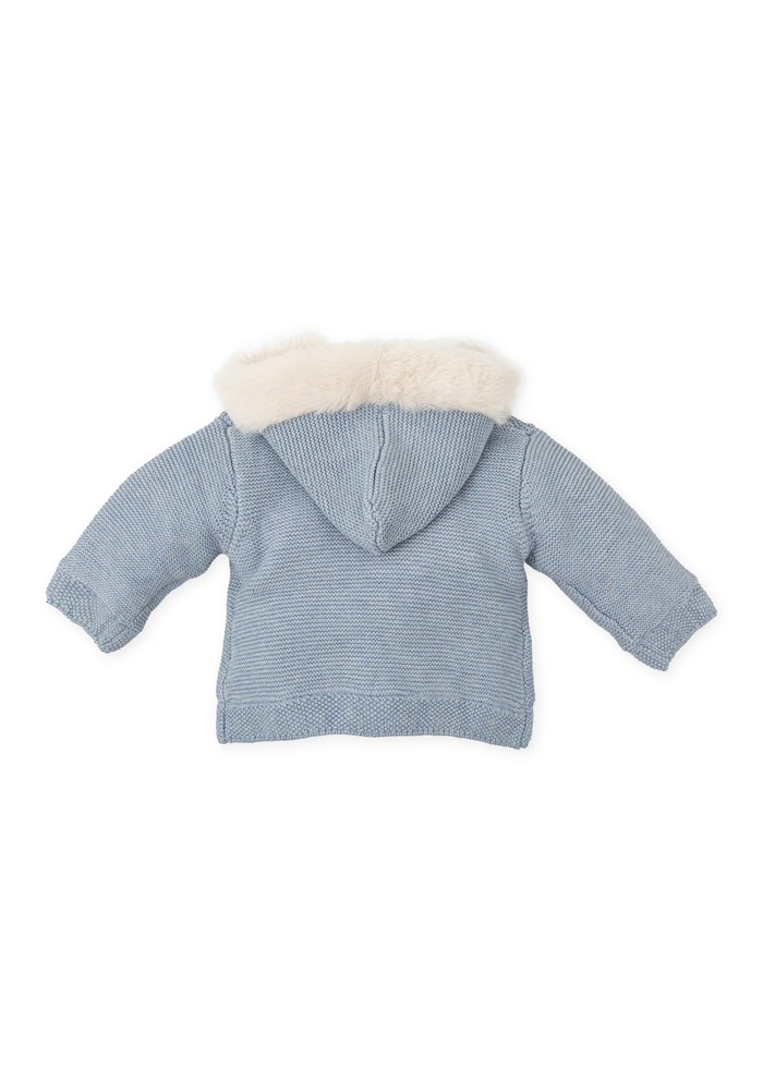 tiamia Chaquetón tricot azul bebé Tienda