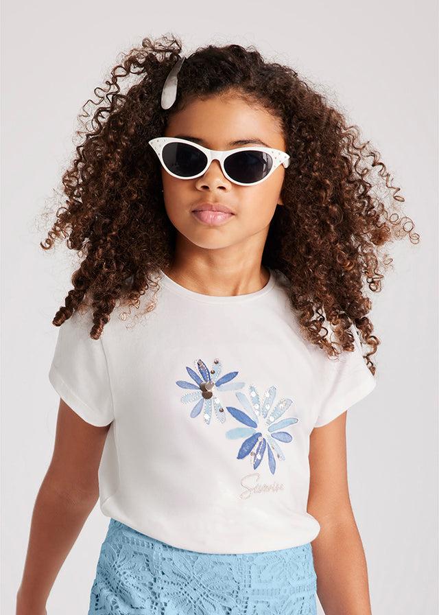 tiamia Camiseta m/c bordado chica