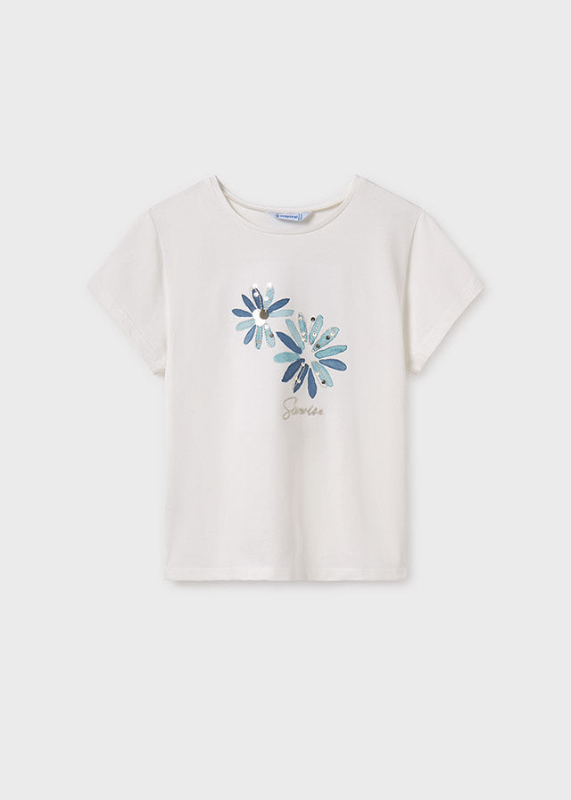 tiamia Camiseta m/c bordado chica Rebajas de fábrica