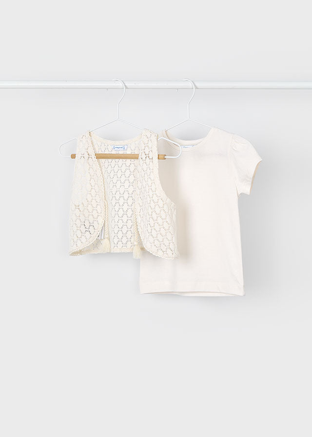 tiamia Camiseta m/c con chaleco niña Rebajas online