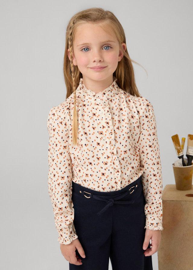 tiamia Blusa estampada volantes niña