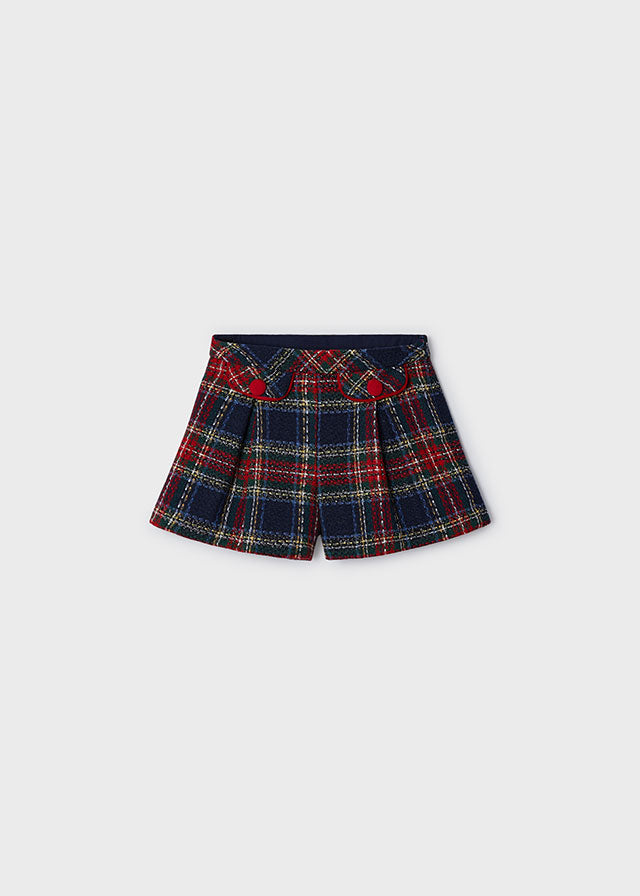 tiamia Pantalón corto cuadros niña