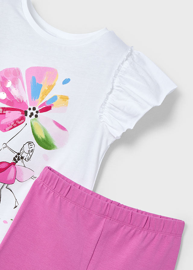 tiamia Conjunto leggings flor niña Tienda de fábrica