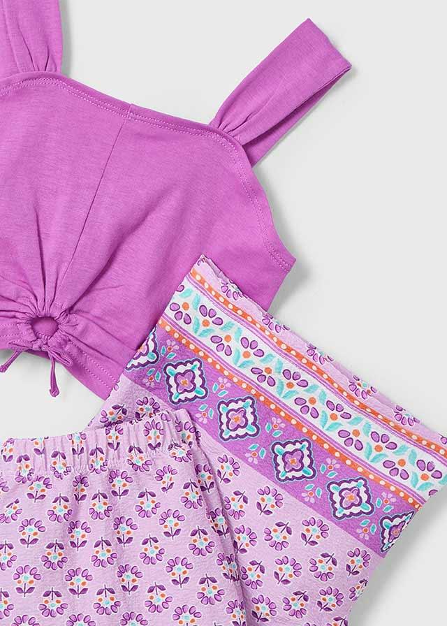 tiamia Conjunto pantalón largo estampado y top niña Limitado a 3 días