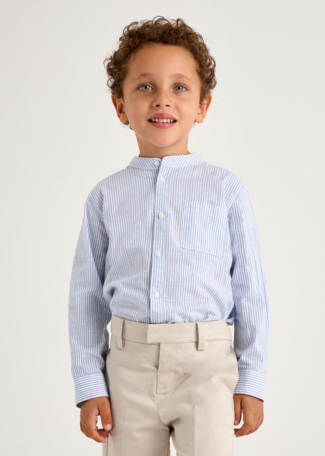 tiamia Camisa m/l cuello mao rayas niño Última moda