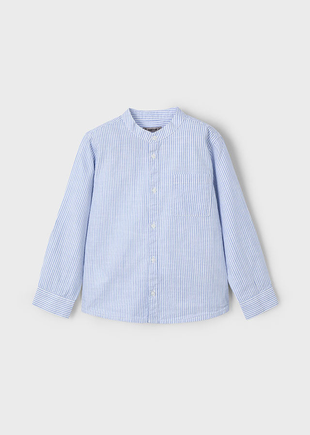 tiamia Camisa m/l cuello mao rayas niño Última moda