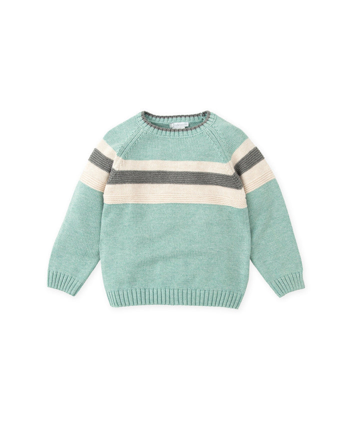tiamia Jersey tricot rayas verde mar niño Grandes ahorros