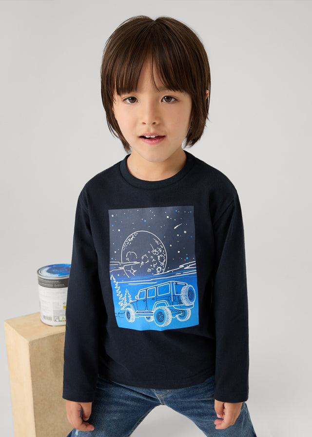 tiamia Camiseta m/l glow in the dark niño