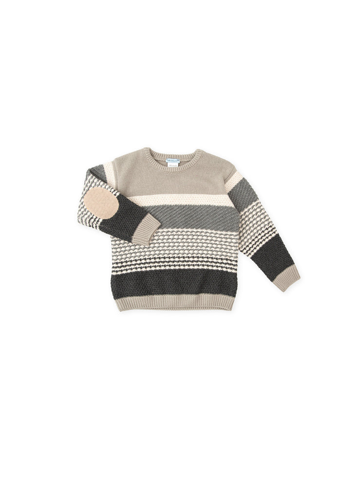 tiamia Jersey tricot rayas gris niño En oferta