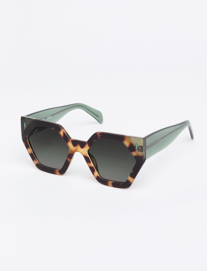 tiwi HEXAGON I Bicolor Green Tortoise / Shiny Green Descuento por venta flash
