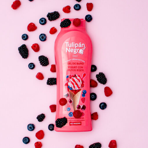 tulipán negro Gel de Baño Yogurt con Frutos Rojos 650 ML