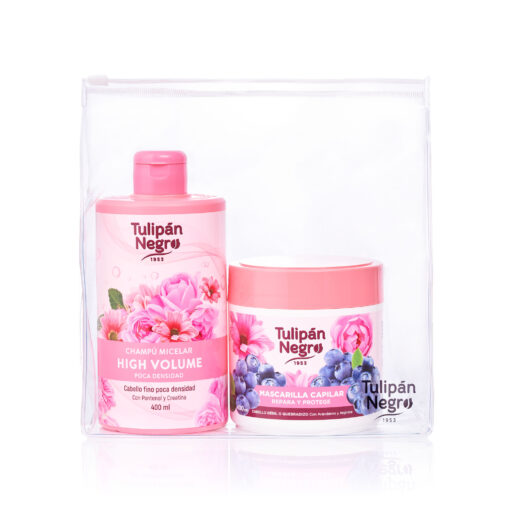 tulipán negro Pack Neceser Champú High Volume y Mascarilla Repara y Protege