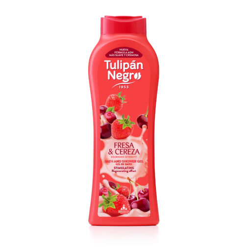 tulipán negro Gel de baño Tulipán Negro Fresa y Cereza 650 ml Grandes ahorros
