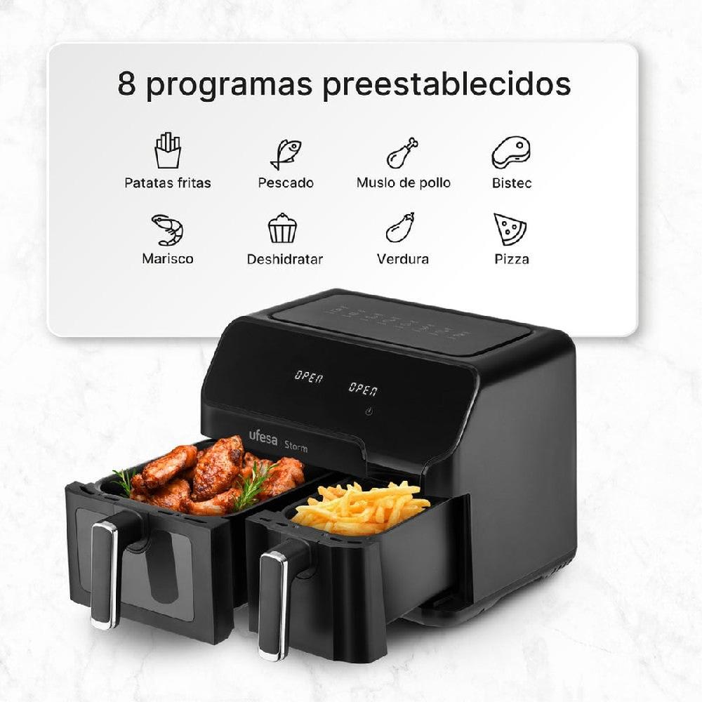 ufesa Freidora de aire doble cubeta 5.5L + 3.5L Storm Limitado a 3 días