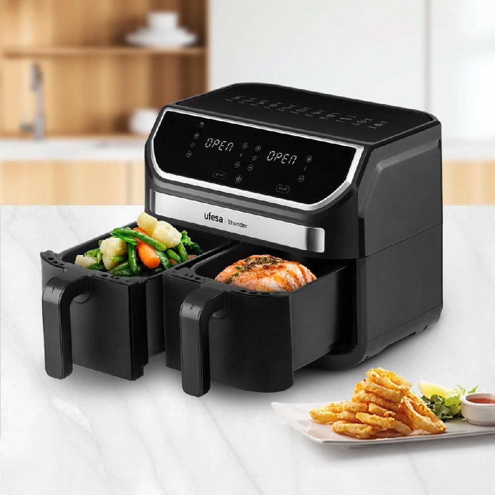 ufesa Freidora de aire digital doble cubeta 9L Thunder Mejor oferta