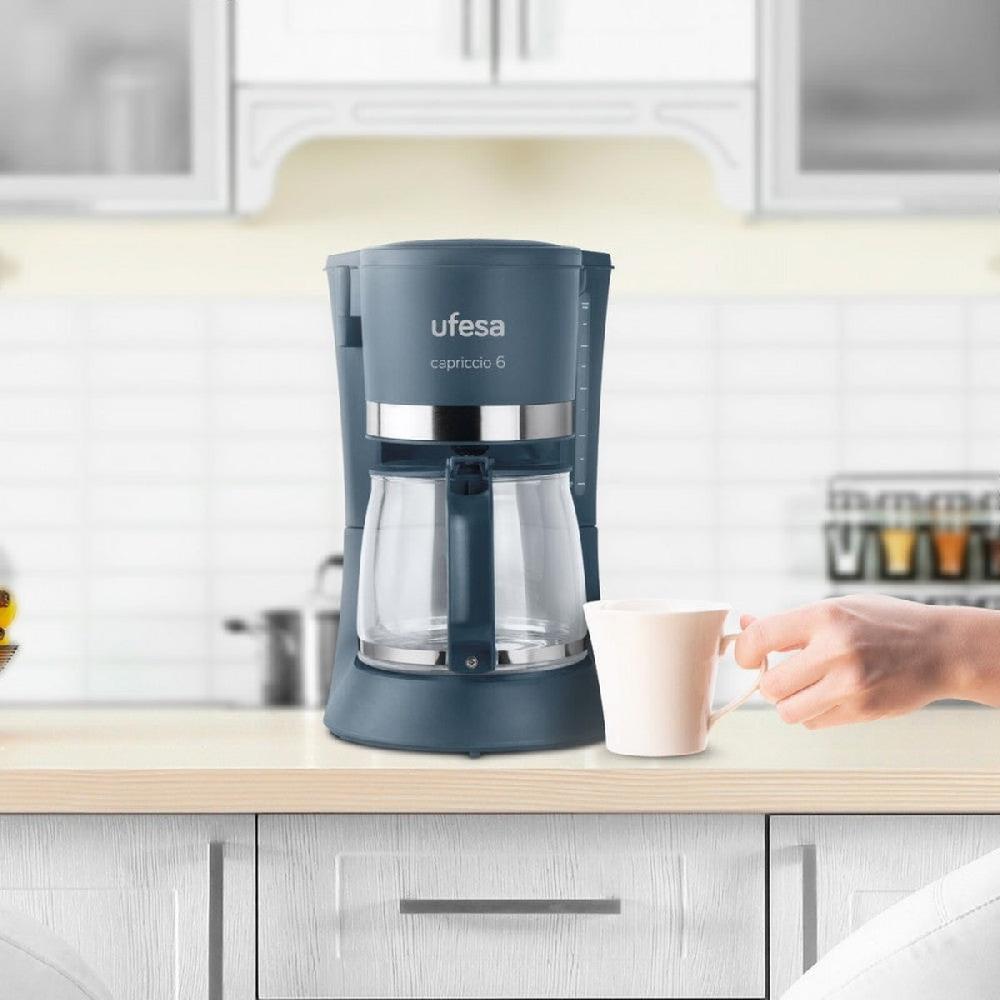 ufesa Cafetera de goteo CG7114 Capriccio para 6 tazas Ahorra y exporta
