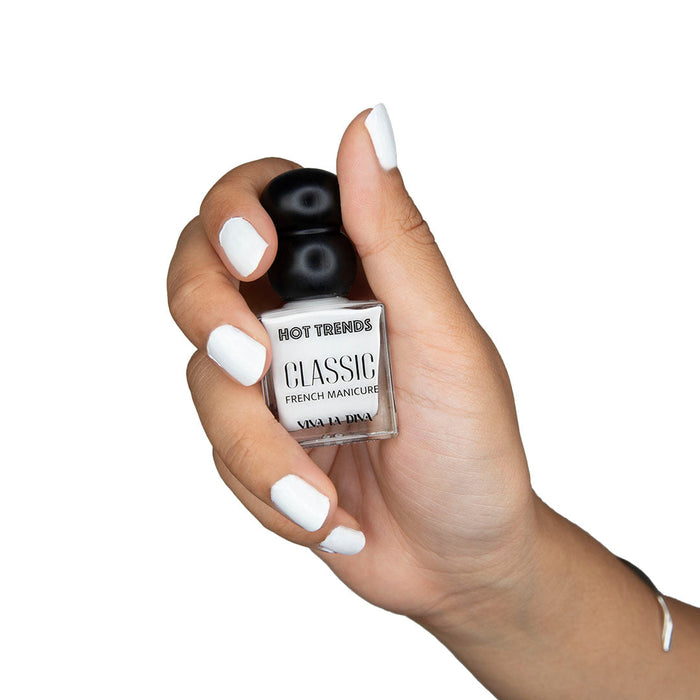 viva la diva Hot Trends Classic French Manicure Nail Polish #1 Blanco En línea