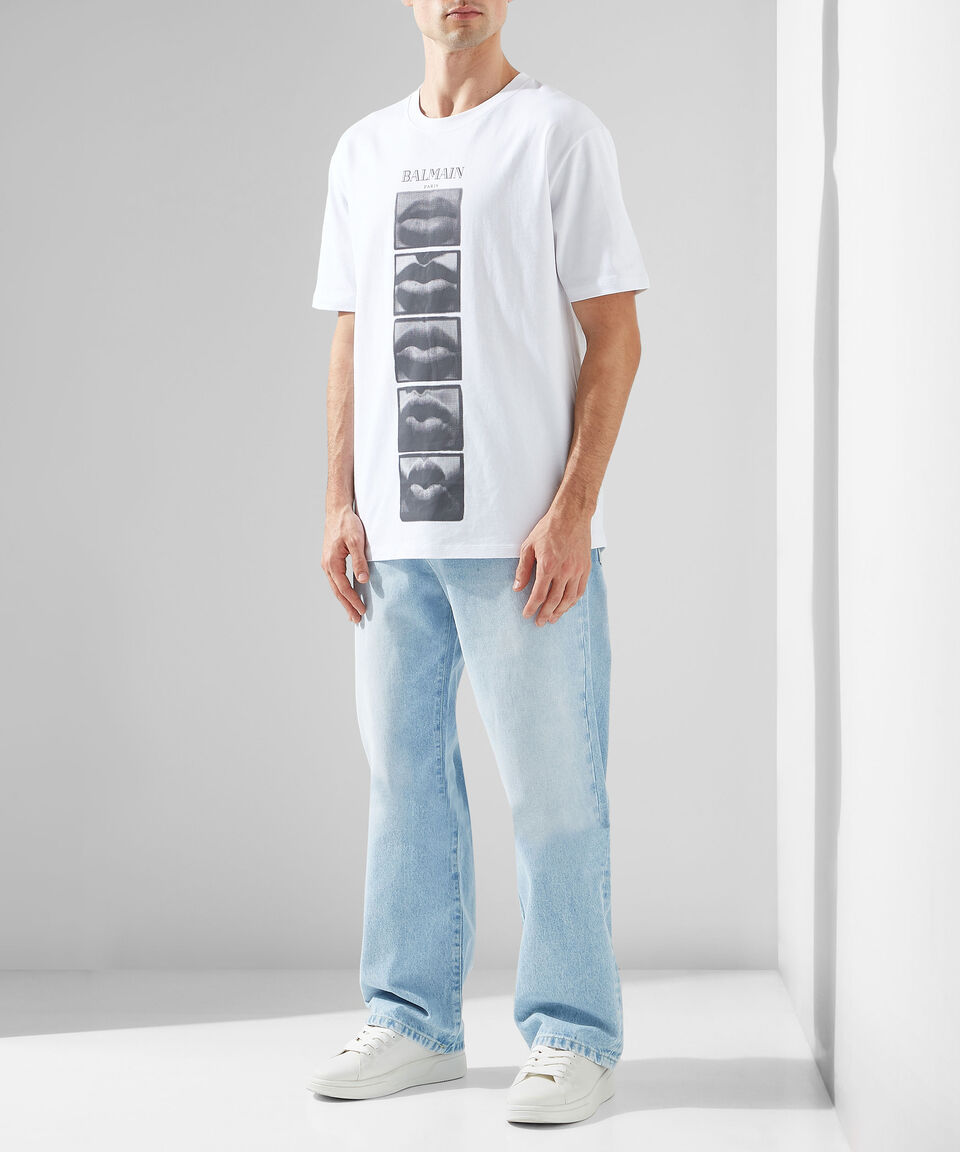 Balmain Playera cuello redondo manga corta Hombre Descuento por venta flash
