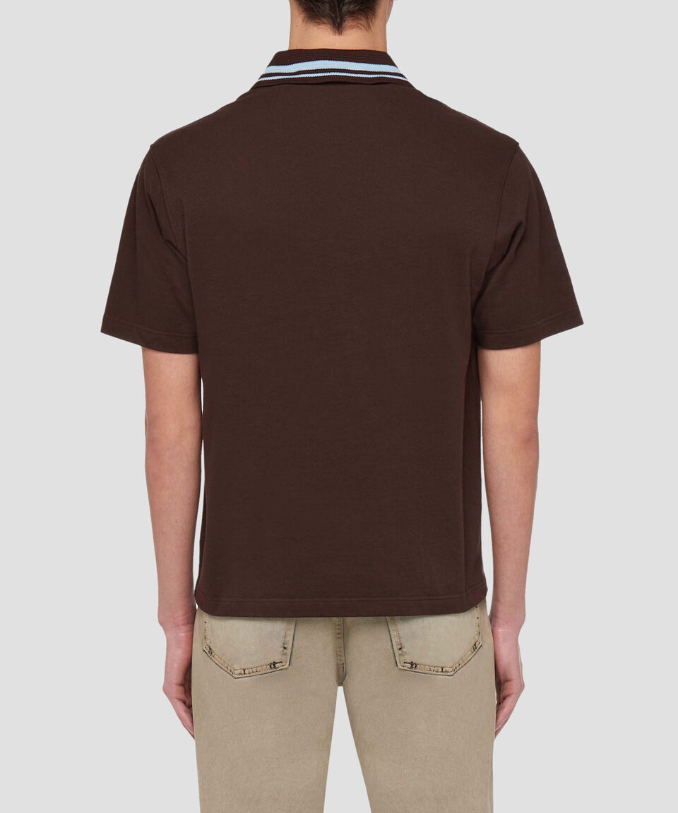 Ferragamo Polo de algodón orgánico Hombre Ofertas especiales
