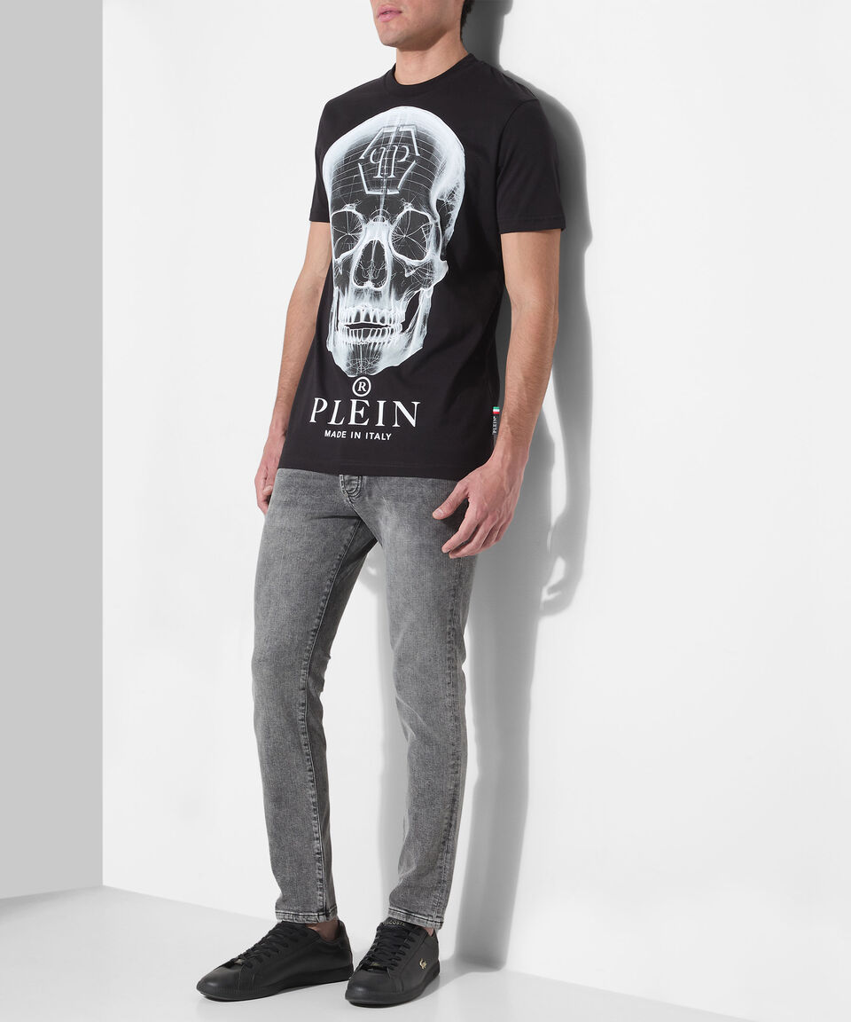 Philipp Plein Playera de cuello redondo con manga corta estampada Hombre Outlet online