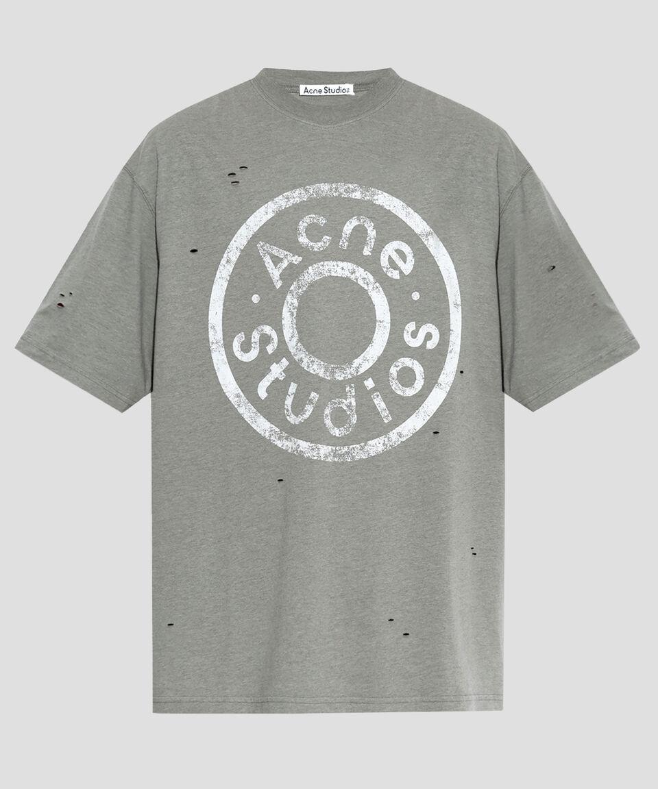 ACNE STUDIOS Playera de cuello redondo con manga corta estampada Hombre Gran oferta
