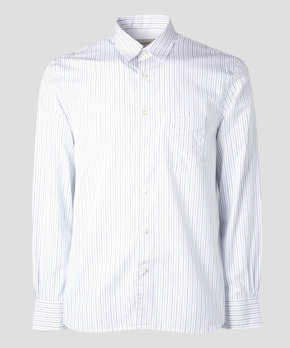 Officine Générale Camisa de rayas con manga larga Hombre Rebajas de fábrica