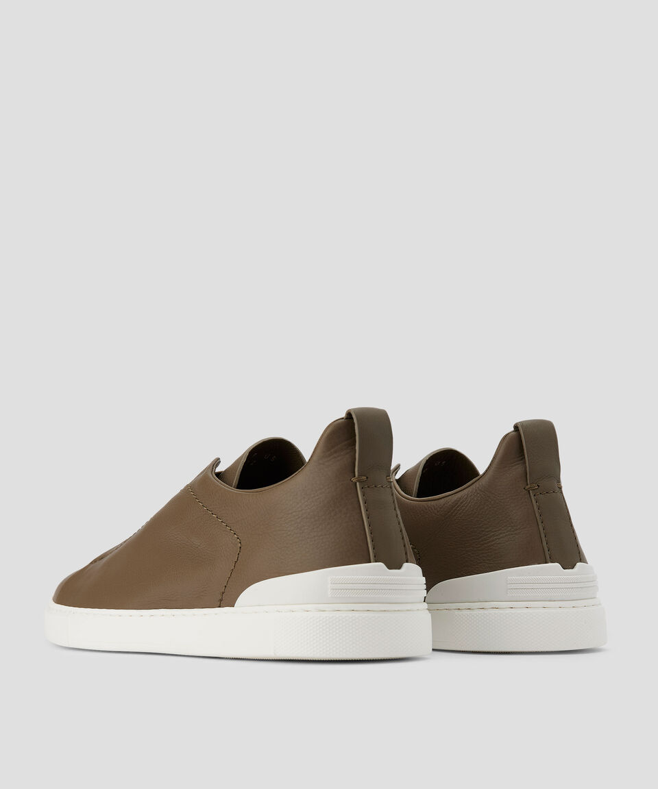 Zegna Tenis casuales en piel Triple Stitch Hombre Superdescuento