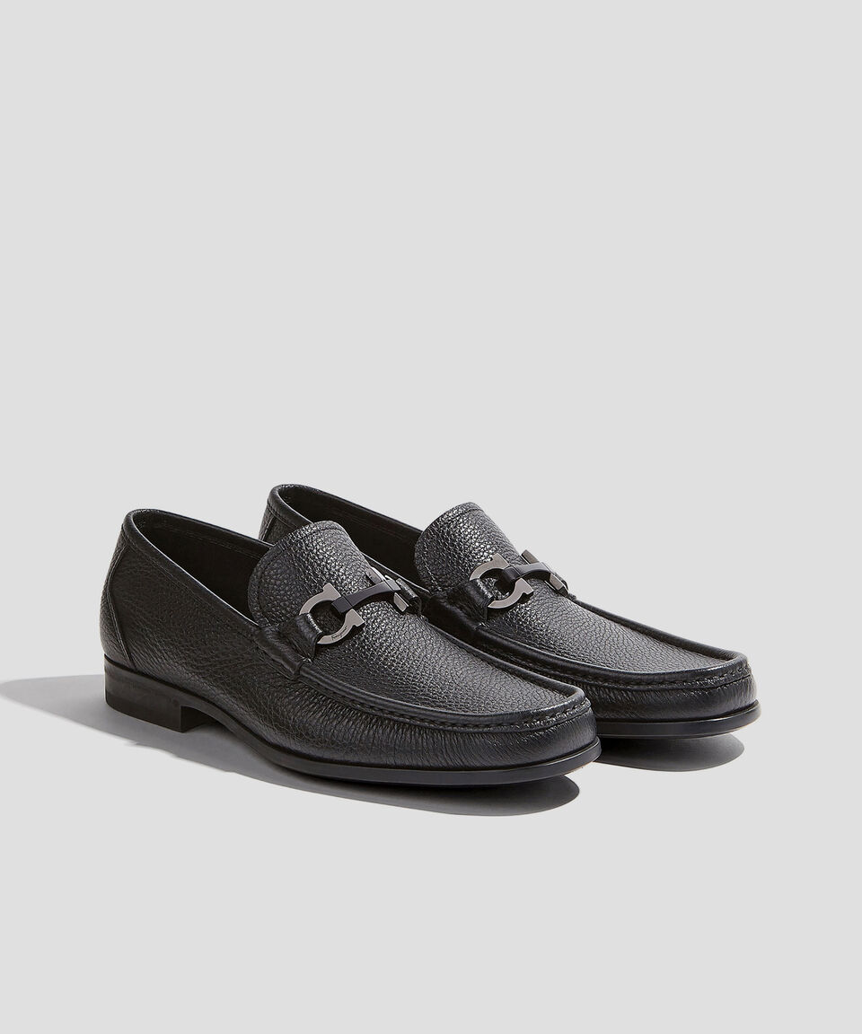 Ferragamo Mocasín doble Gancini Hombre Última moda