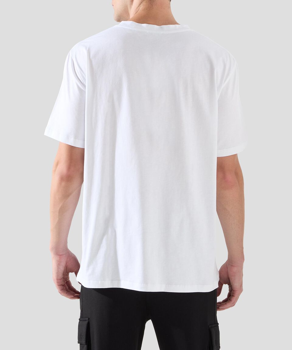 Balmain Playera de cuello redondo con manga corta estampada Hombre Outlet