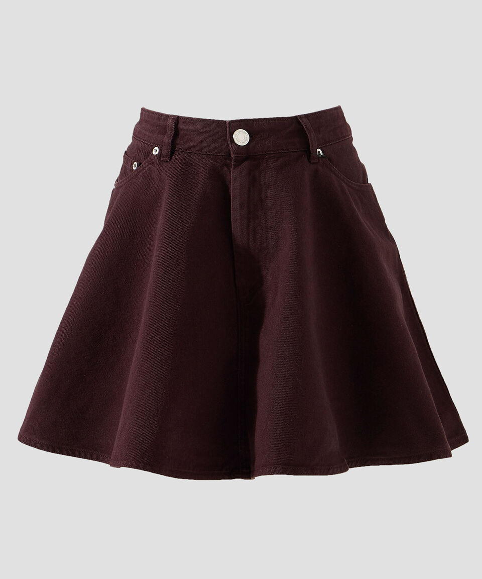 Ami Falda mini de corte A en mezclilla Mujer Oferta especial